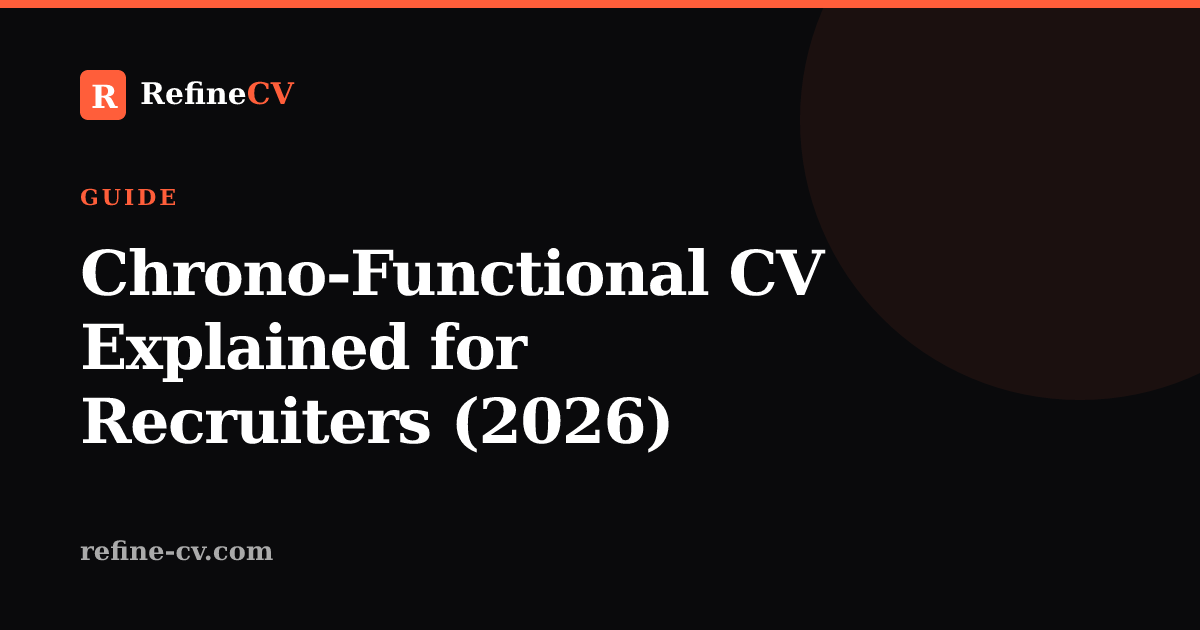 Chrono-Functional CV Explained for Recruiters (2026)