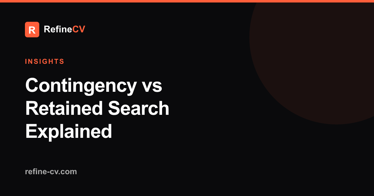 Contingency vs Retained Search Explained