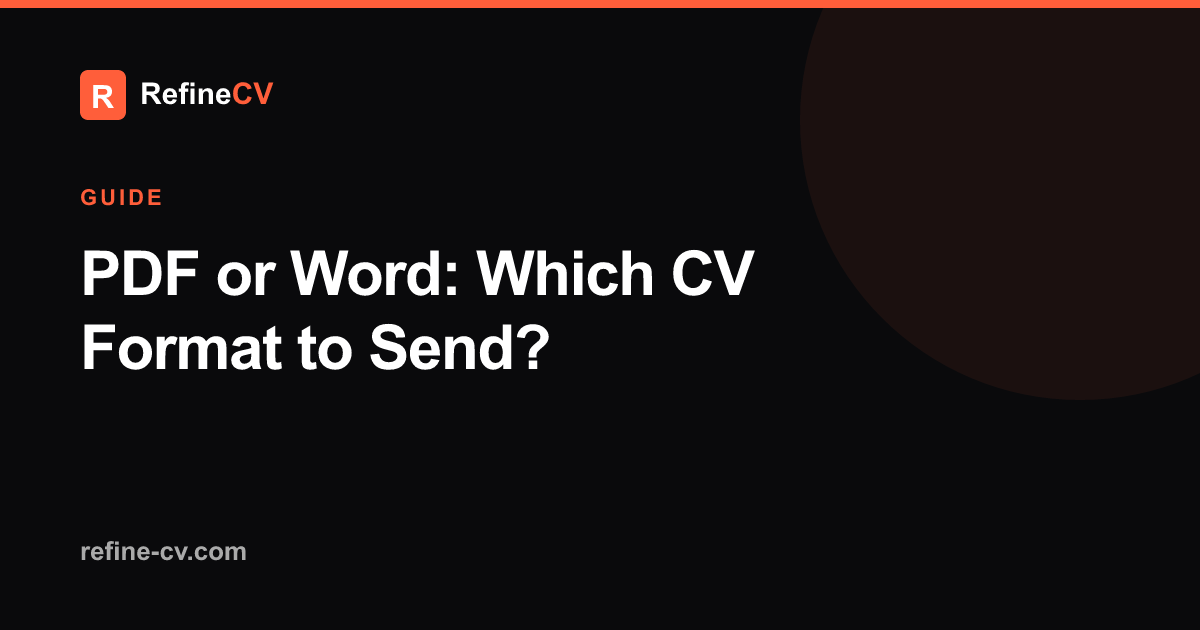 PDF or Word CV: Which Format Should You Send?